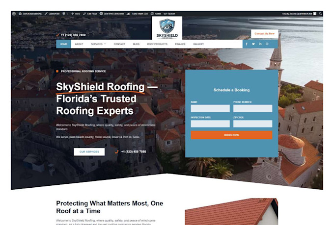 create, handyman, plumbing, electrician, roofing website